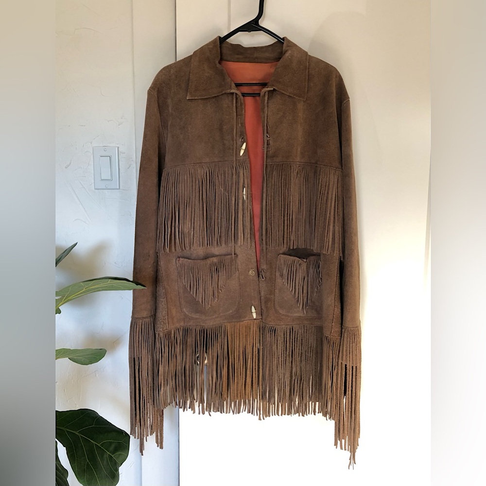 Vintage Suede Fringe Western Jacket